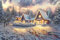 ZSFFSZ Puzzle Für Erwachsene 1000 Stück Für Erwachsene,Weihnachtslodge Von Thomas Kinkade Wooden Assembling Decoration Für Das Home Toy Game Geschenk