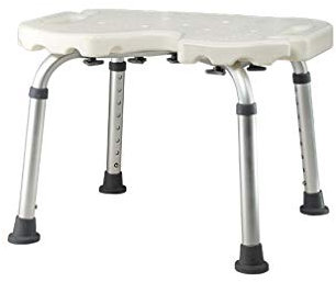 YiHYSj Duschstuhl Höhenverstellbar Rechteckig Duschhocker Anti-Rutsch Duschstuhl Badehocker 8 Stufen 36-54cm Dusch-Hocker Duschhilfe Badhilfe für Alter, Schwangere - 150kg