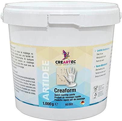 Abformmasse Creaform, aus natürlichen Rohstoffen, ideal zur Herstellung von Prototypen oder zum Abformen von Reliefs und Figuren (1kg)
