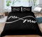 Andrui. Bettwäsche Set Microfaser Partner Bettwäsche Mr und Mrs Weiß Schwarz Bettbezug und Kissenbezug für Ehemann und Ehefrau Paare (Color 05,200 * 200+80 * 80 * 2)