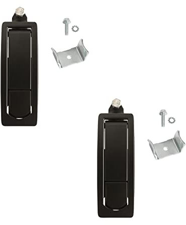 Haasweller 2X Hebelverschluss Kompressionsverschluss flach Schloss für Kiste Box Koffer Serviceklappe Case Yacht Boot Verschluss Wohnmobil Möbelschloss wie Push Lock und Pull Lock