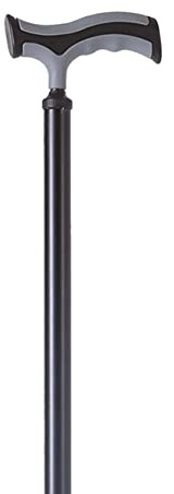 Bastone in alluminio anodizzato colorato puntale con base a quadripode nero Art. RP192N