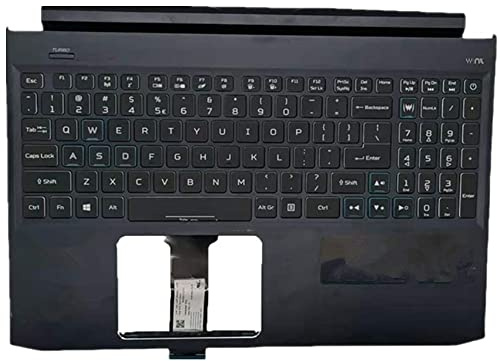 fqparts Replacement Laptop-Obergehäuse C-Schale & Tastatur für for ACER for Predator PH315-53 Schwarz US-englische Ausgabe