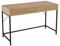 LOLAhome Escritorio con 2 cajones de Metal Negro y Madera MDF Natural de 116x48x76 cm