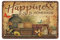 La felicidad es hecha en casa Retro Cartel de chapa Cartel de metal Placa de muestra vintage Barra de café Decoración para el hogar al aire libre Cocina Pintura de hierro Café Club Hombre Cueva Placa