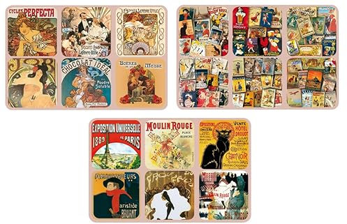 Cartexpo, Lot de 18 Dessous de Verres cartonnés Vintages