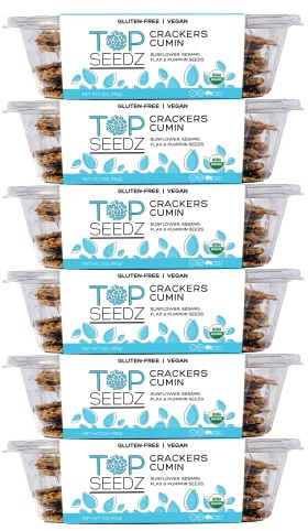 Top Seedz Organic Cumin Seed Crackers, 5 oz, 6 Pack