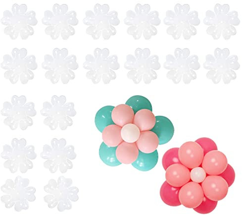 Clip Palloncini a Forma di Fiori, Clip per Palloncini, Clip per lo Styling dei Palloncini, Clip per Palloncini a Forma di Prugna, per Eventi di Nozze Forniture per Feste di Compleanno, 20 pezzi