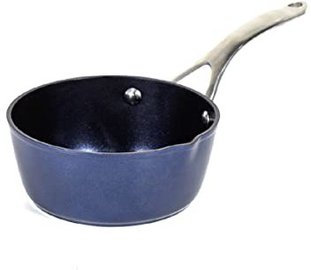 Blackmoor 67449 Blue Pro Cacerola para leche (16 cm, antiadherente, revestimiento híbrido de 5 capas, construcción de aluminio forjado, mango de acero inoxidable, borde de vertido, resistente al
