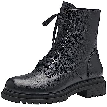 Tamaris Damen Warmfutter Stiefel Leder bequem; BLACK LEATHER, EU 42