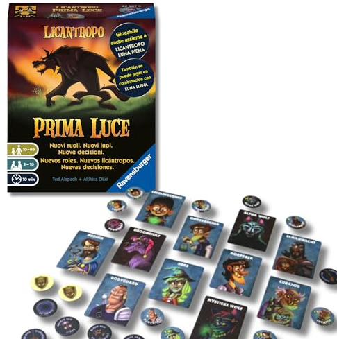 Ravensburger - Prima Luce Werewolf | Brettspiele für Erwachsene | Geschenkidee für Kinder ab 10 Jahren | Brettspiel für die ganze Familie | +3 Spieler | Geschenkideen