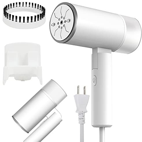 Dampfglätter, 1200W Reise Dampfglätter Steamer, Leicht Dampfgarer Handbügelmaschine, 20s Schnelle Erwärmung 200mL Faltbar und Tragbarer Dampfbügel für Kleidung und Zuhause, Weiß