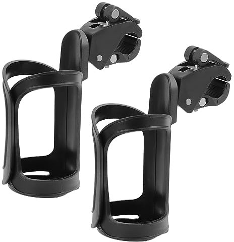 2 Pièces Porte Gourde Velo, 360 Degrés Rotation Boisson Eau Porte-Gobelet Universelle pour vélos, Vélos de Montagne, Poussettes et Fauteuil Roulant