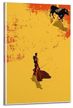 JONZA Spanischer Stierkampf-Poster Matador of Valor, dekoratives Gemälde, Leinwand, Wand und Kunstbild, Familienschlafzimmer, 30 x 45 cm