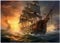 Old Warship in Battle Jigsaw Puzzle 300/500/1000 Piece (1000pc (50×75cm))