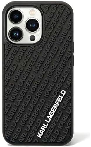 Karl Lagerfeld KLHCN613DMKRLK Hülle für iPhone 11 / Xr 6.1 Schwarz hardcase 3D Rubber Multi Logo