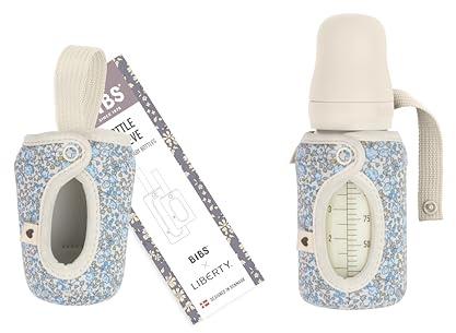 BIBS x LIBERTY Babyflaschenhülle Klein 110ml - Neopren Schutzhülle für BIBS Flaschen - Liberty Print Design, Small, Capel Ivory