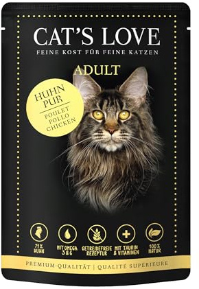 Cat'S Love Nassfutter für Katzen | verschiedene Beutel | 12 x 85 g | Huhn