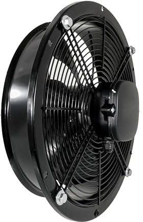 SYSTERM Wandventilator Axialventilator Lüfter mit Kugellagern, Stahl Industrieventilator für Dauerbetrieb Größen 200, 250, 300, 350, 400, 450 mm (aRos 200mm; 780 m3/h)