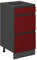 Vicco Küchenunterschrank R-Line, Rot/Anthrazit, 40 cm mit Schubladen, AP Anthrazit