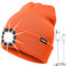 ATNKE LED Mütze mit Licht, USB Typ C Wiederaufladbare 4 LED Beleuchtete Laufmütze Extrem Heller Lampe Winter Warme Stricken Mütze für Herren und Damen Geschenke/Bright Orange