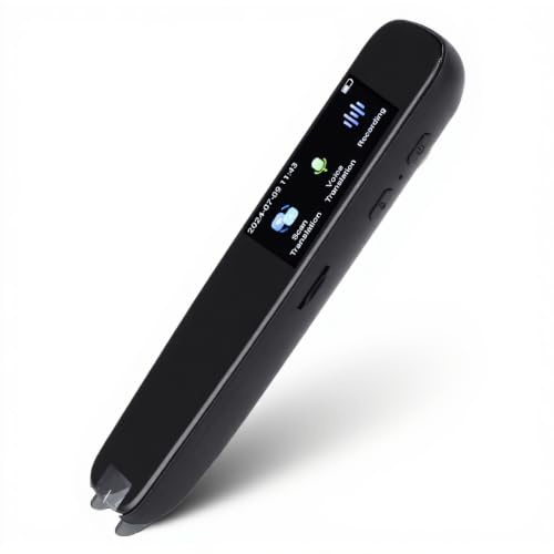 Sprachübersetzerstift, Button Touch Scan Reader Wörterbuchstift Offline-Scannen Unterstützt 112 Sprachen, Wiederaufladbarer Scan Reader Pen für Meetings, Reisegeschäfte