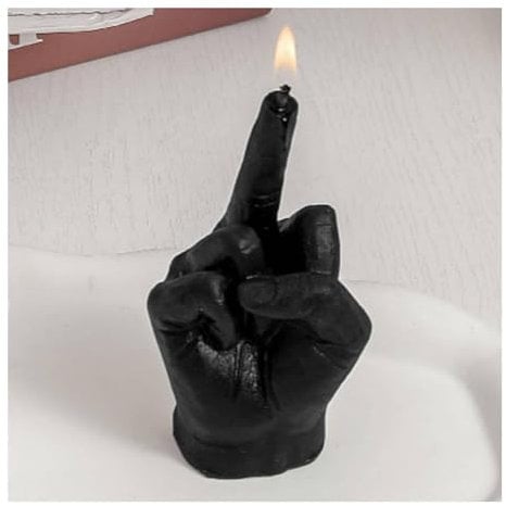 Kerzenform des Mittelfingers für Mittelfinger-Geschenke, Aroma-Kerze, Mittelfinger, Raumdekoration, Handgeste-Kerze, Mittelfinger, handgeformte Kerzen für Hausdekoration, witzige Geschenke (schwarz)