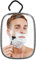 TAILI Duschspiegel Antibeschlag, Hängend Rasierspiegel Dusche mit Rasierklingenhalter, Abnehmbarer & Bohrfreier Nebelfrei Duschspiegel für Dusche, Badezimmer, Bruchsicher Rasierspiegel Reise, Schwarz