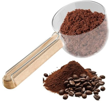Kaffeelöffel mit Clip - Langer Griff Löffel für Küche mit Skala | Kochlöffel mit Clip, Kochen Messlöffel für Kaffee, Milchpulver, Zucker, Salz