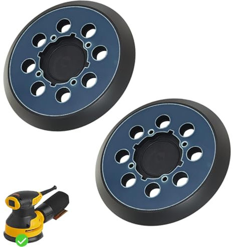 5 8 Hole Hook and Loop Orbital Sander Pad Replacement for DeWalt DWE6421 6421K DWE6423 6423K DCW210B (4 Screw Holes Sanding Part for DeWalt DWE64233) (2 Pack Sander Pad)