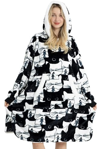 Winthome Light and Soft Blanket Hoodie for Women Men Adults Teens, Oversized Fleece Hoodie, One Size Fits All