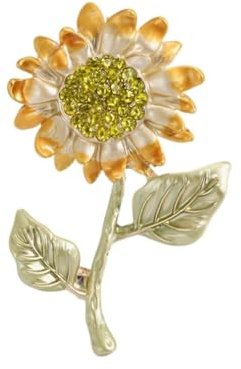 Broches jaune tournesol bohémienne pour femmes, Broche de revers fleur marguerite mignonne pour femmes chapeau sac costume robe accessoires bijoux