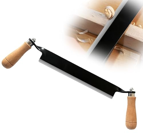 BAIFULAI Zugmesser für Holz: 220mm Ziehmesser mit Hohe Schärfe, Gehärteter Hohlschliffklinge, Ergonomischen Holzgriffen, Ziehmesser Rindenmesser Klinge für Holz, Entrindung & Grünholzbearbeitung
