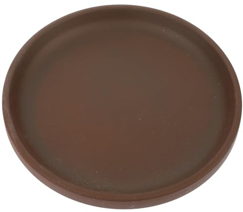 Artibetter Soucoupe Ronde Empêchant Le Glissement en Céramique Marron pour Pot de Fleurs Plateaux Robustes Base Stable et Solide pour Balcon et Intérieur