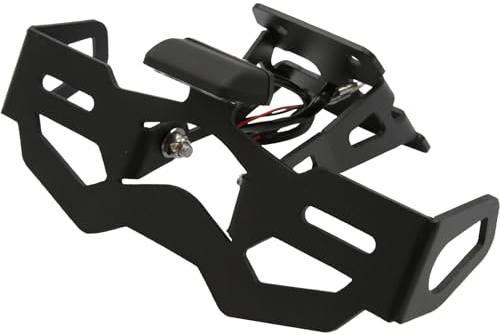 SEFIS Kennzeichenhalter mit LED-Beleuchtung für Z900 2025–2026 | kurzer Kennzeichenhalter Motorrad, E-geprüfte LED, Aluminium 3 mm, schwarz, inkl. Montagesatz