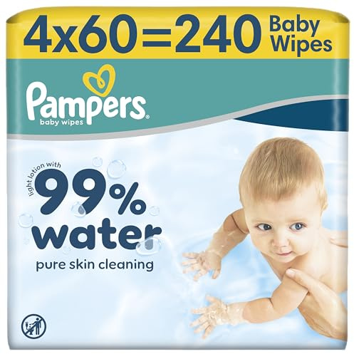 Pampers Water Wipes 4x60pk