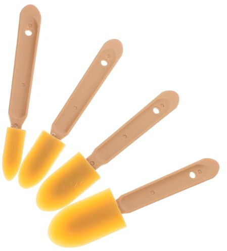 HOMOCONO Outil de Calfeutrage Silicone 4 Pièces Spatules en Caoutchouc pour Joints la Cuisine, Salle de Bain, Évier et Plinthes, Kit de Finition et Lissage Réutilisable