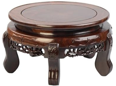 wM6cT3hU Bonsai pot stand Chinese Style Ebony with Foot Bonsai Stand for Vase Teapot Potted Display Base Bonsai display stand(XXL)