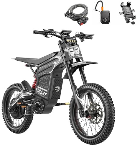 Zylvro GT600 Bici Elettrica Uomo, Moto Elettrica Adulti con 72V 30Ah Batteria, 19 /17 Pneumatico Fuoristrada, Freni Idraulici Motocross Elettrica, Fino a 100 km