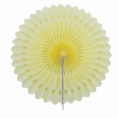 Creativery 1 Papierfächer 25cm (Creme/hellcreme 820) // Deko Papier Fächer Rosetten Blumen Raumdeko Papierrosetten Hängedeko
