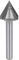 sourcing map 60 Degree V-Groove Router Bit 16mm Dia with 6mm Shank, Titanium Steel Tipped V Grooving Bit (Gray)