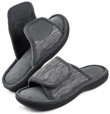 RockDove Herren Verstellbarer Hausschuh, 40/41 EU, Grau