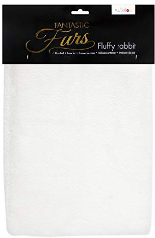 kullaloo Kuschelweiches Kunstfell/Fellimitat - 12 mm Florlänge Fantastic Furs in vielen Farben - EN 71-3 & EN 71-9 Zertifiziert (weiß)