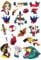 Tatouages Temporaires de TATSY, Vintage Oldschool Set, Désign Original et Oldschool, Divertissement, Fête, Tatuages Éphémère, Pour Homme et Femme, dessins uniques