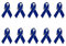 WANDIC Pin Blue Ribbon, 10 PCS Rubans de Sensibilisation au Cancer du Côlon Broche D'Espoir Épingles à Bijoux en Émail pour Homme Ou Femme