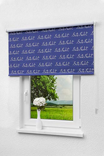 LYSEL Outlet - Verdunkelungsrollo Gute Nacht, (B x H) 122cm x 175cm in blau/dunkelblau