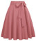 Damen Faltenrock Hohe Taille Basic Skirt Flared A-Linie BP561-17 L