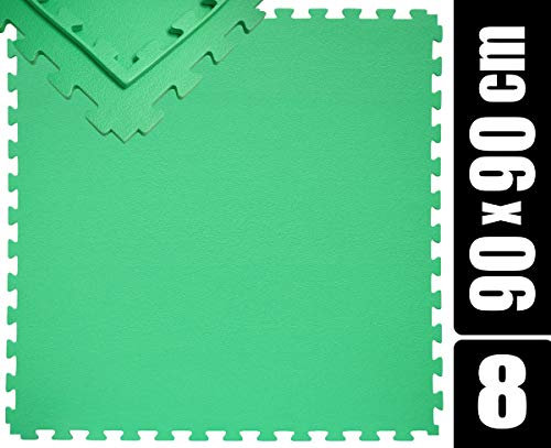 eyepower 1,2cm dick: 8x Bodenschutzmatte 90x90-6.5qm Pool Unterlage Outdoor Sportmatte Puzzlematte Pool Crosstrainer Laufband Matte Planschbecken Unterlage für Gartenpool Matten unter Swimmingpool