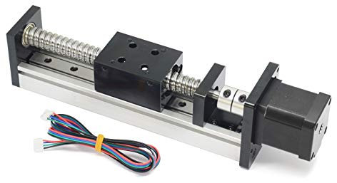 Befenybay Lineartisch-Aktuator mit 100 mm Länge und quadratischem Linearschienen-Kugelumlaufspindel SFU1605 mit NEMA17-Schrittmotor für DIY-CNC-Fräserteile X Y Z-Achse