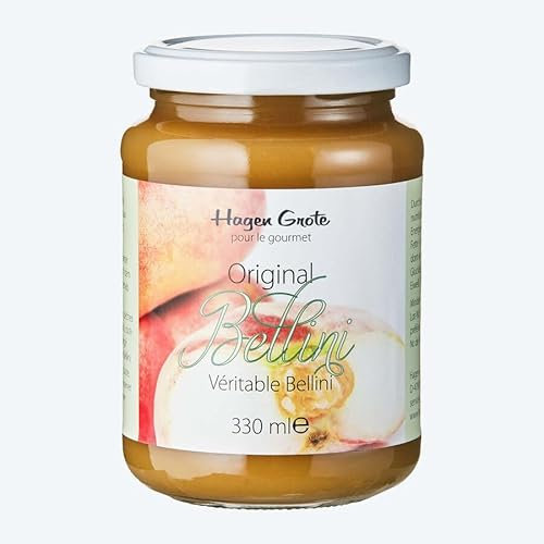 Bellini Hagen Grote, verre de 330 ml, d’après la recette originale du cocktail Bellini du Harry’s Bar de Venise, à base de pêche de vigne blanche, suffit pour environ 12 cocktails